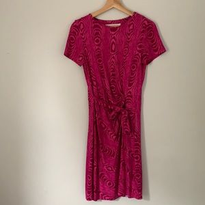 SOLD 100% silk Diane Von Furstenberg pink dress size 6